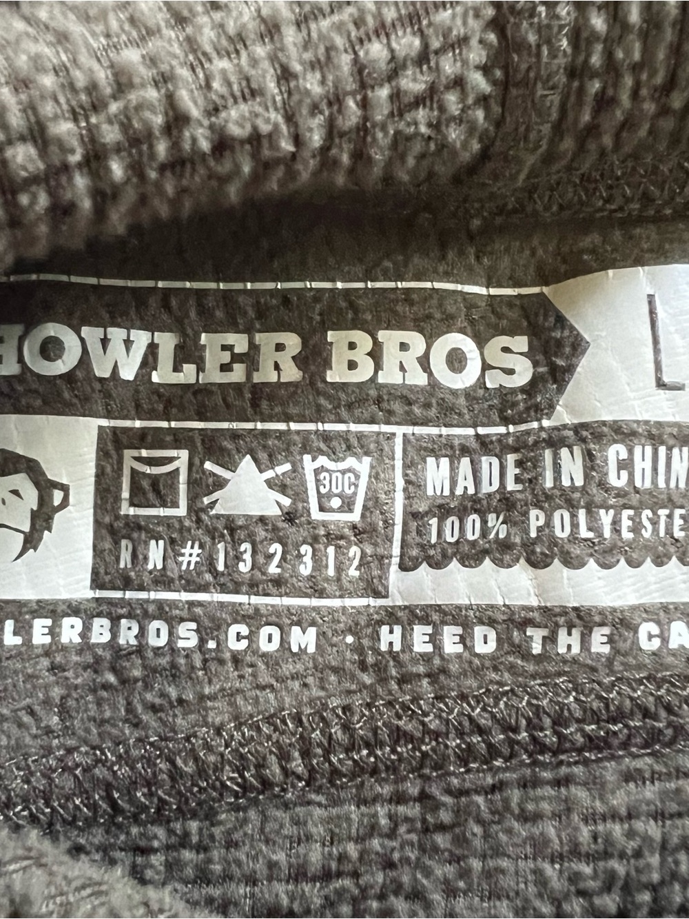 Howler Brothers Hooded Lightweight Waffle Fleece Pullover Dark Green Men’s Large - Picture 8 of 15
